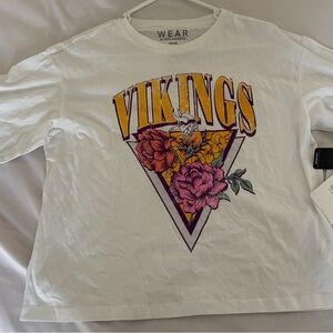 MN Vikings Graphic Tee with Floral Design